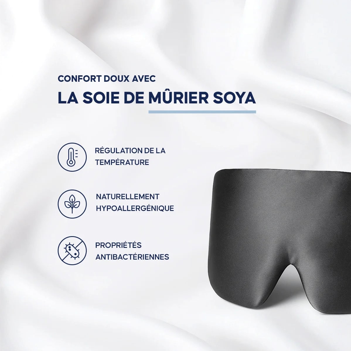 Masque de Sommeil en Soie Naturelle